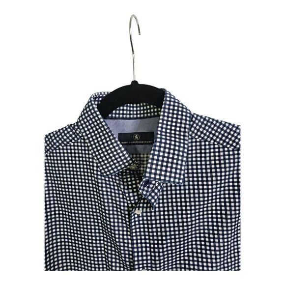 HART SCHAFFER MARX Checkered Dress Shirt Long Sleeves - Size Medium - Picture 3 of 7